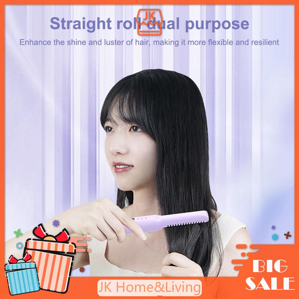 Anti-Scald Straightener Comb 70Mins Long Battery Life USB Rechargeable ...