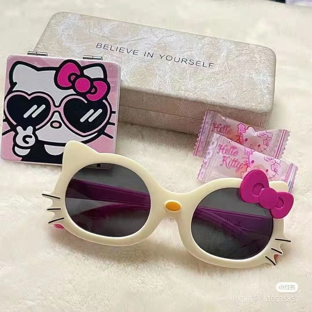 Hello Kitty sunglasses Sanrio cartoon sunglasses Hello Kitty photo eyeglasses props small children children cute sunglasses