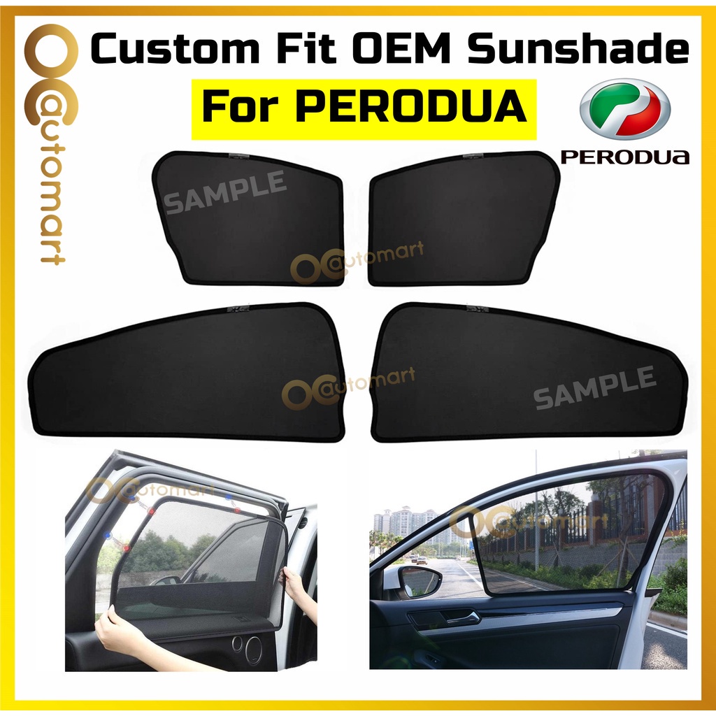 Perodua Custom Fit OEM Magnetic Sunshade Sun shades for Perodua Myvi ...