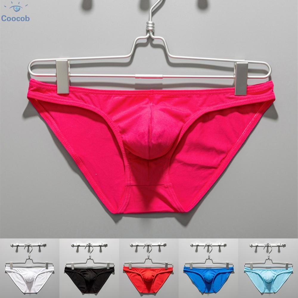 Men Underwear Elastic Lingerie LowRise Panties Pouch Summer Underpants