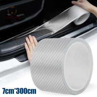 10FT Carbon Fiber Adhesive Tape Car Door Sill Protector Strip Anti Scratch  Scuff