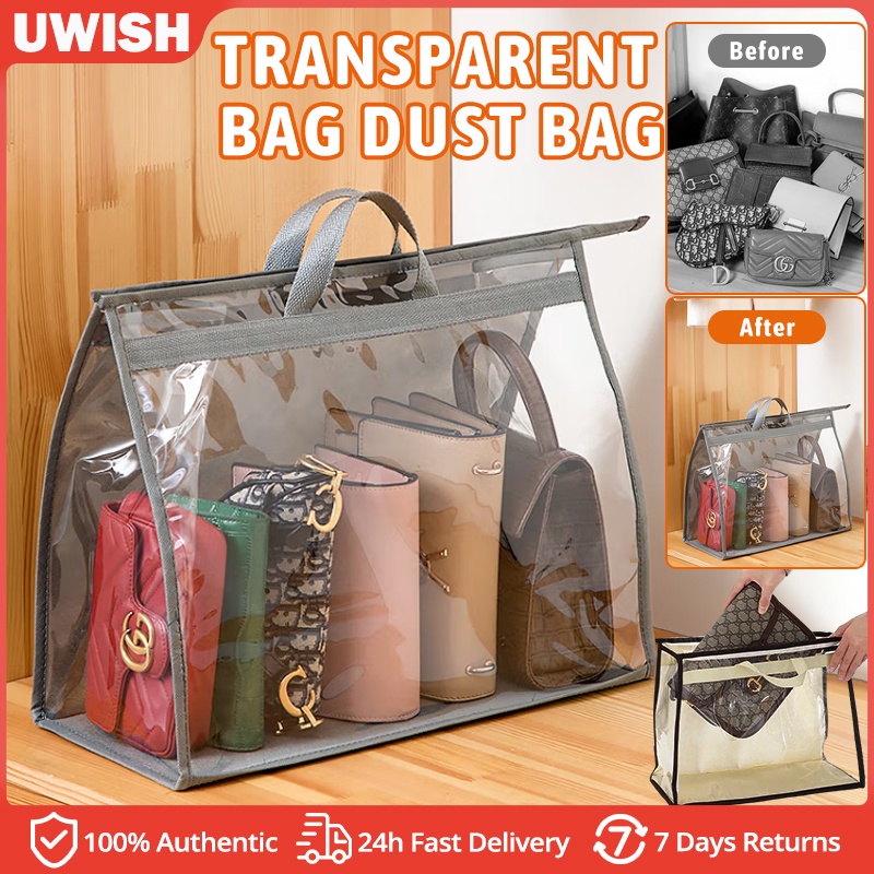 Transparent Bag Storage Dust Bag Organizer Zipper Handbag Protector