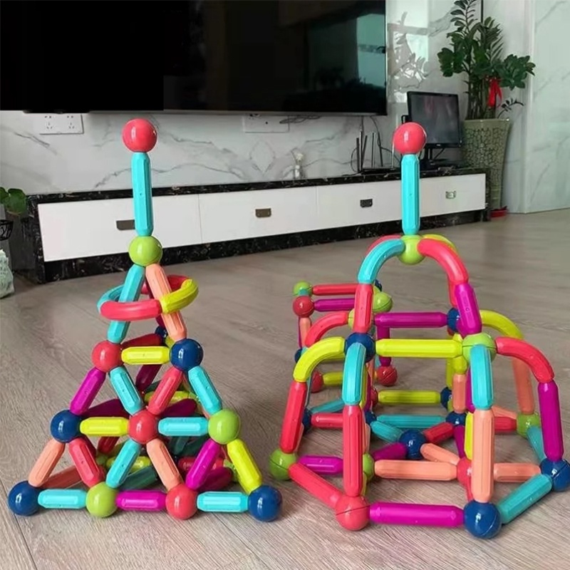 Magnetic Building Blocks Toy Set for Kids Large Size Big Puzzle DIY ...