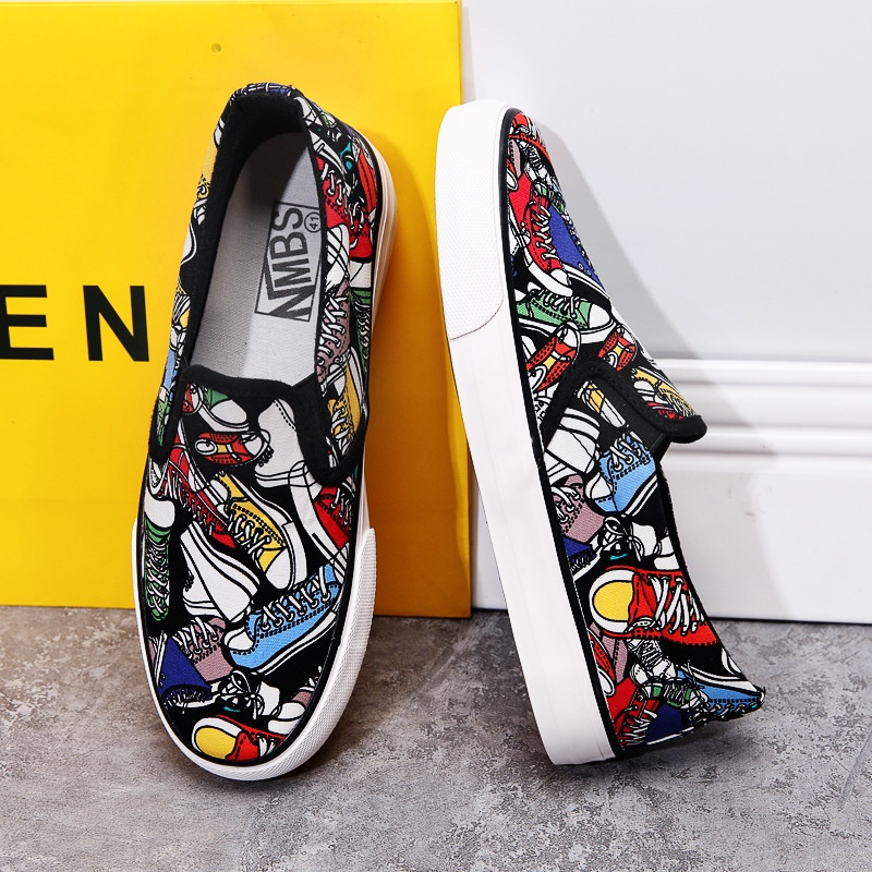 Graffiti Ball men’s shoes Slip-on Canvas