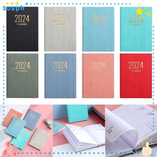 1 pc 2024 A6 Agenda Book Mini Portable Diary Weekly Planner Notebooks To Do  List English Notepad With Calendar School Office Supplies