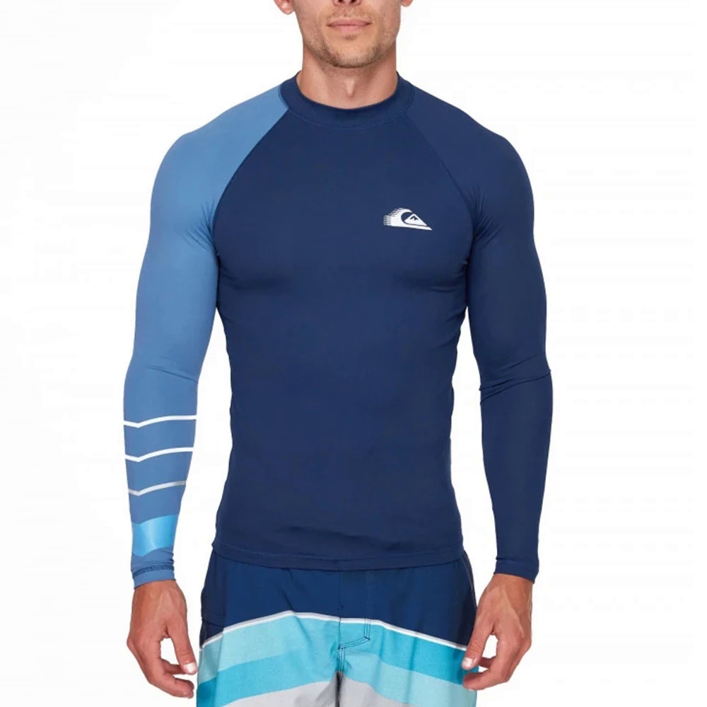 Quiksilver New Men's Swimming Tshirt Tight Surf Swimsuit Beach UV