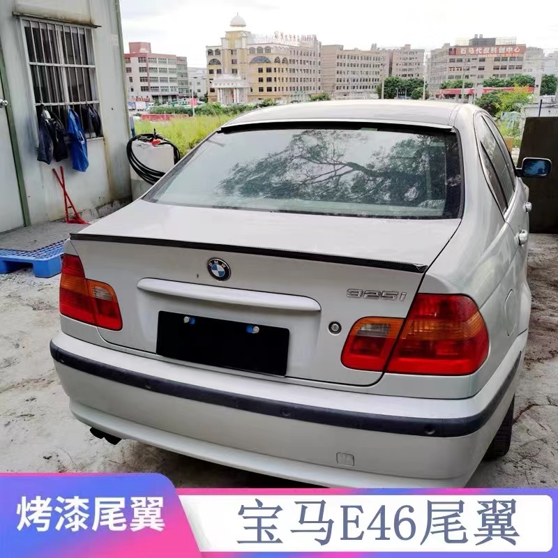 E46 4-Door ABS Plastic Material Car Rear Wing Lip Spoiler Window Roof ...
