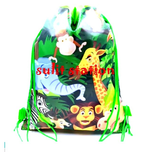 【hot sale】 12pcs SAFARI ANIMAL ZOO THEMED BIRTHDAY PARTY DRAWSTRING ...