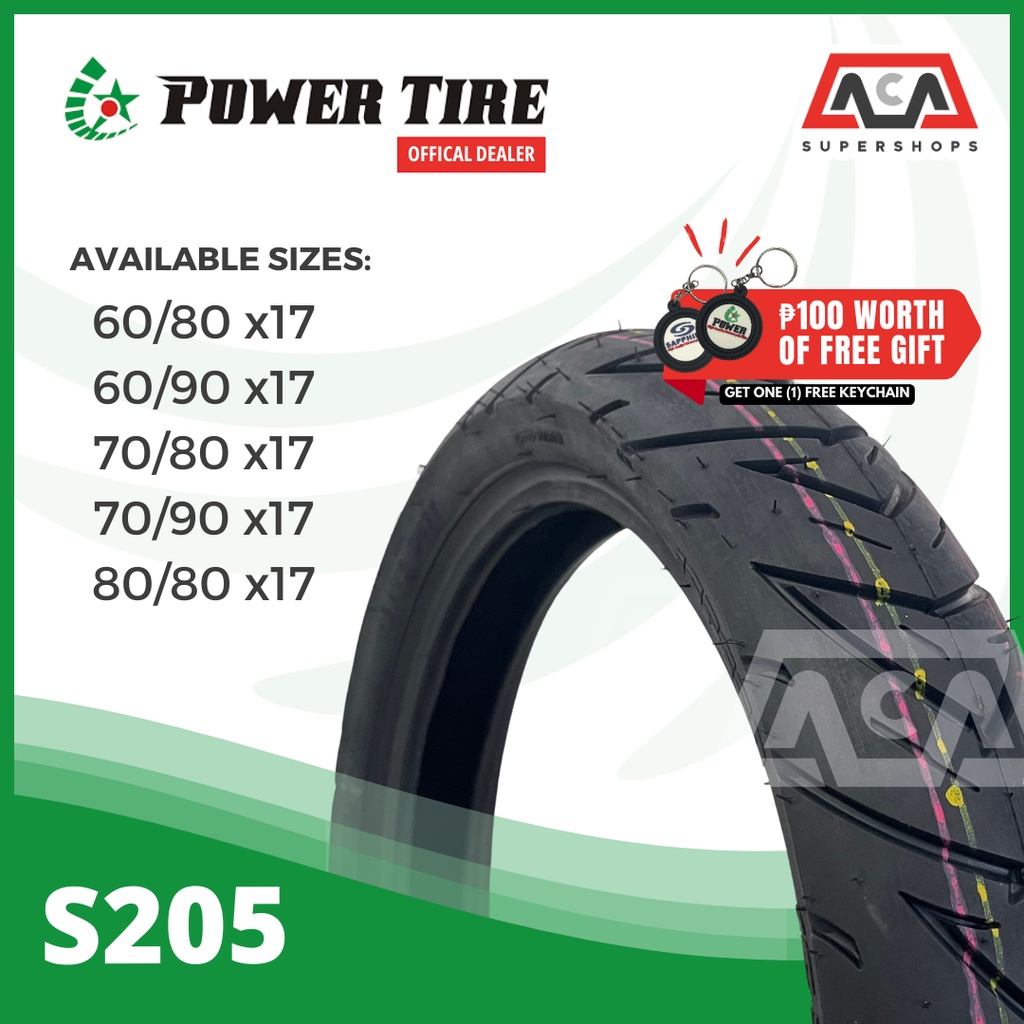 POWERTIRE (S205) TIRE FOR MOTORCYCLE X17 | Shopee Philippines