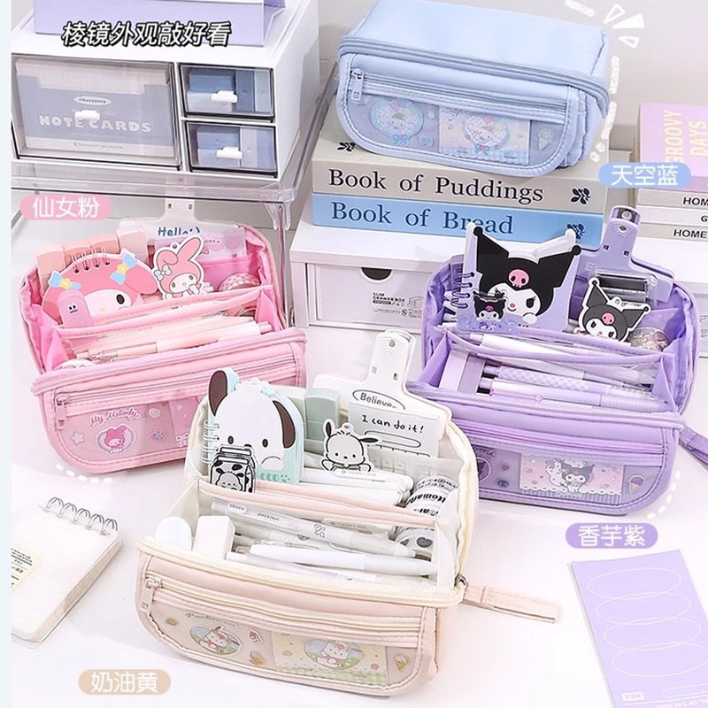 Cartoon Cute Sanrio 9-layer high-capacity pencil case Stationery Box ...