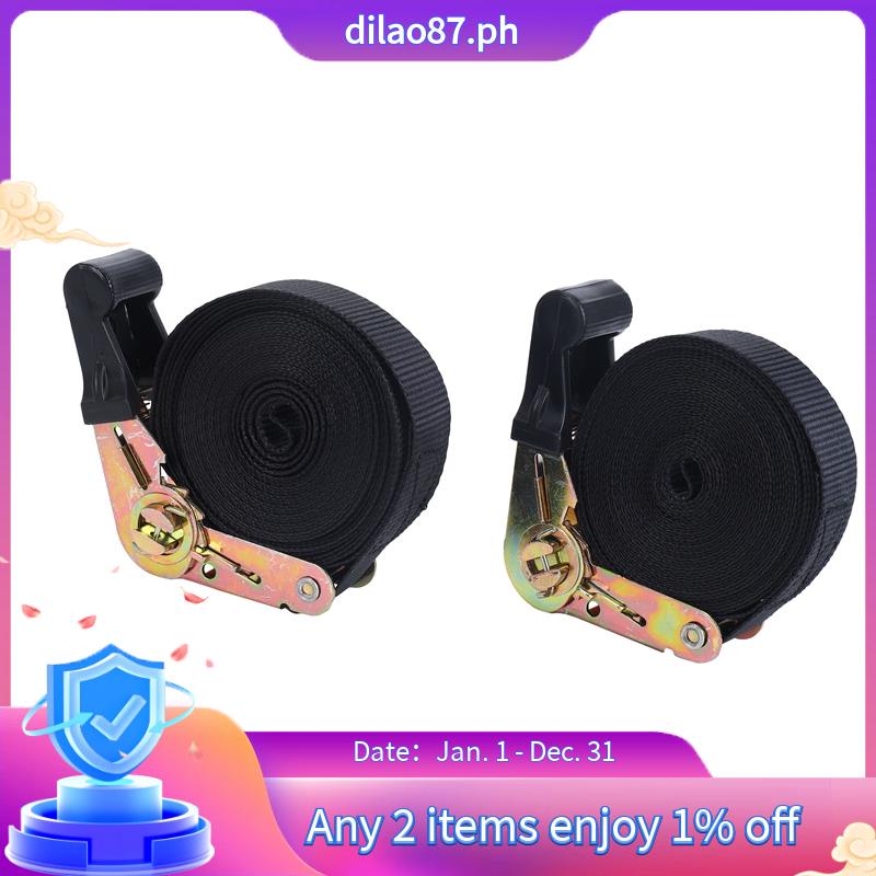 2 Pack 20 FT Ratchet Tie Downs Straps 6M X25mm Endless Ratchet Strap