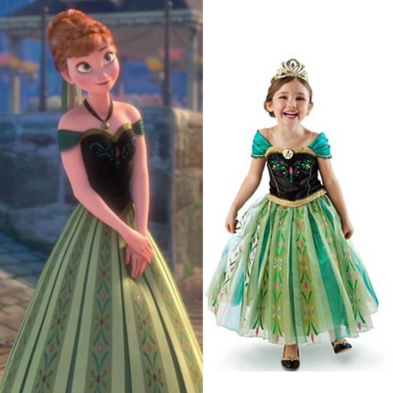 Frozen Princess Anna Green Mesh Dress Christmas Outfits For Kids Girl Halloween Carnival Cosplay Costume Gown Baby Dresses Shopee Philippines