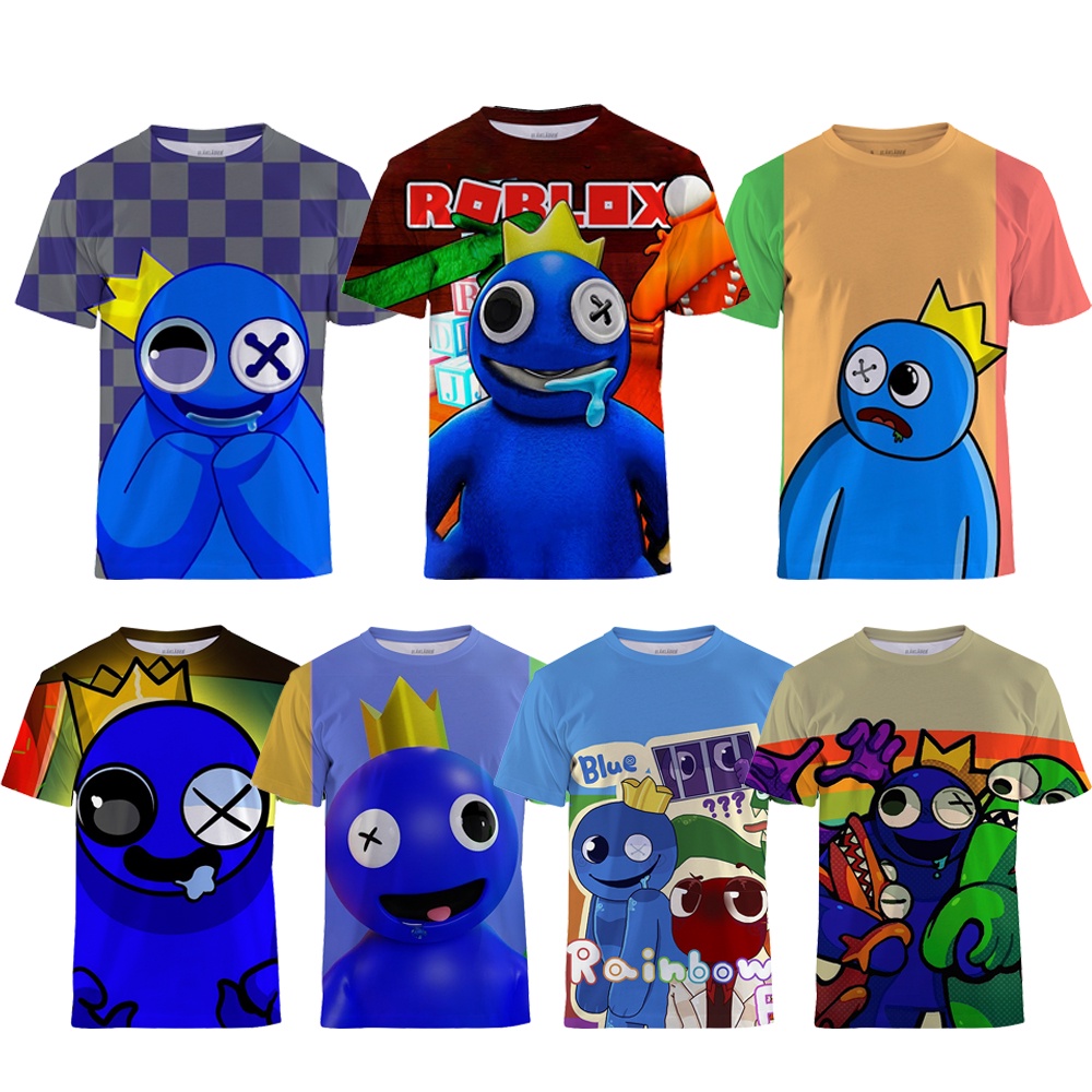 Rainbow Friends Blue x Green Robloxs Tshirt for Boy Roblox Game ...