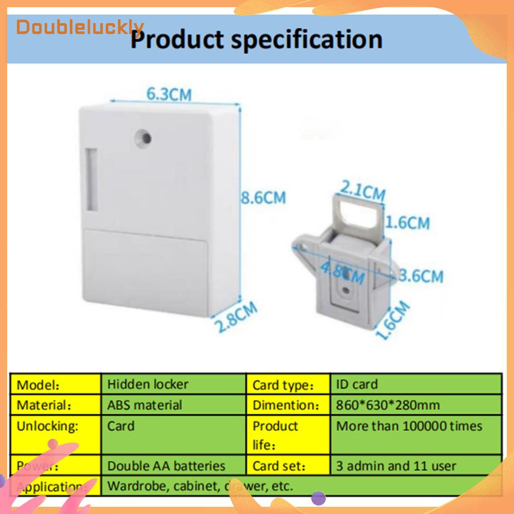 T3 Cabinet Smart Locks Invisible Sensor RFID IC Card Drawer Lock ...