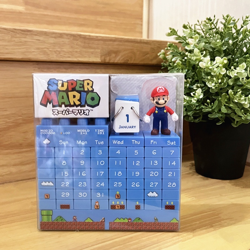 Super Mario Desk Calendar Building Block Desktop Calendar Perpetual