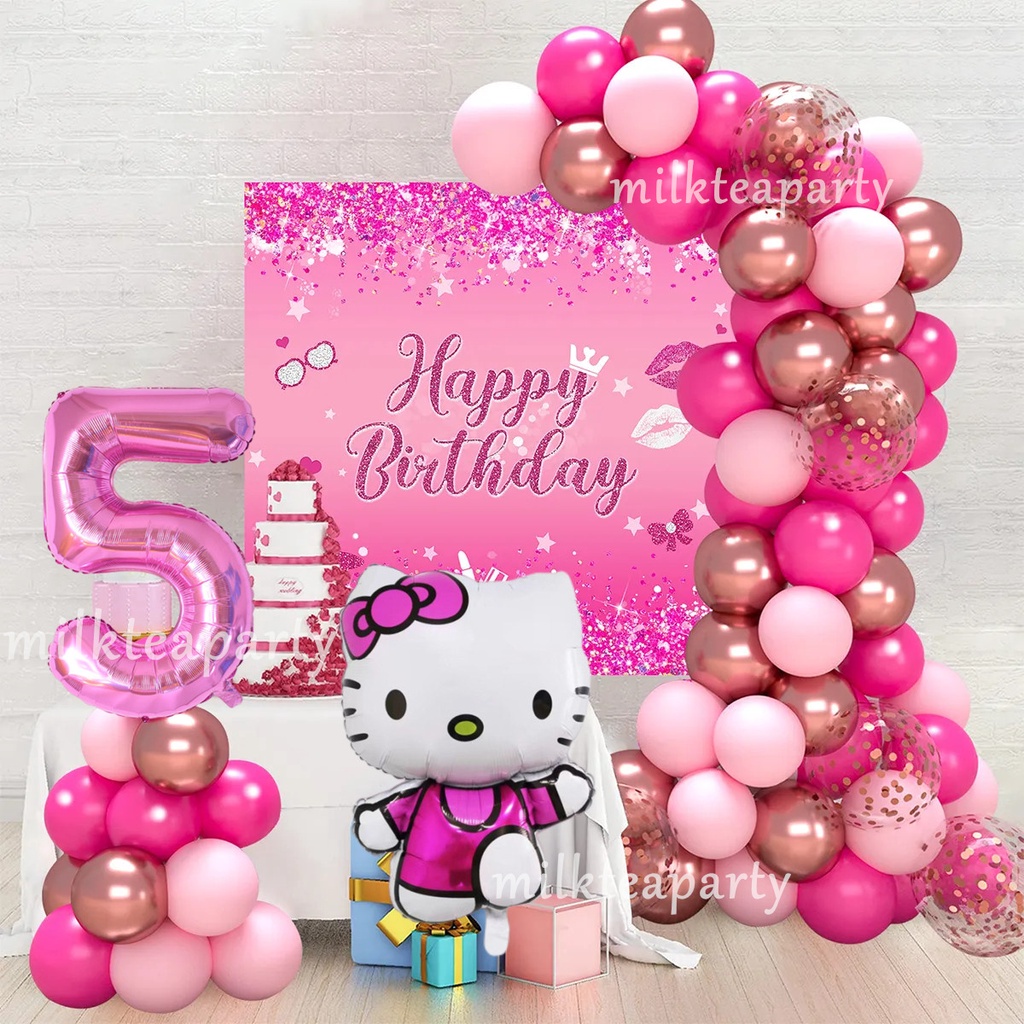 Hello Kitty Balloon Garland Arch Kids Wedding Baby Shower Birthday ...