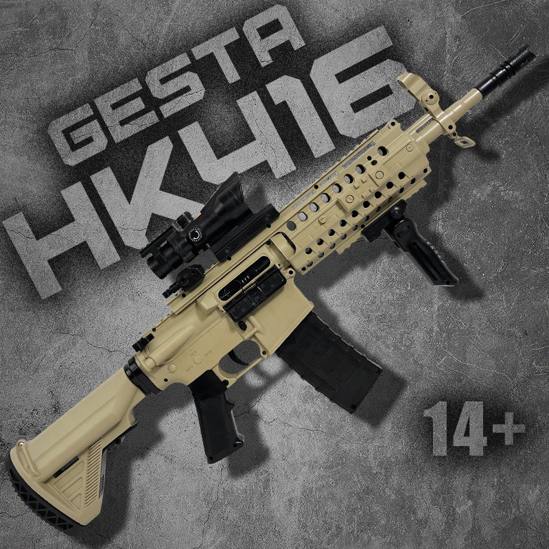 HK416D BlowBack Electric Gel Blaster Orbeez Pellet Toy Gelblaster for 8+ Kids Automatic