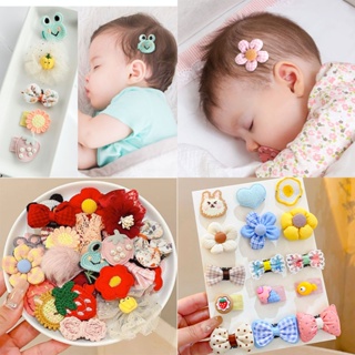 5 /10/14Pcs/Set Cute Bowknot Baby Girl Hair Clips Korean Flower Children  Sides Barrettes Baby Hair Accessories