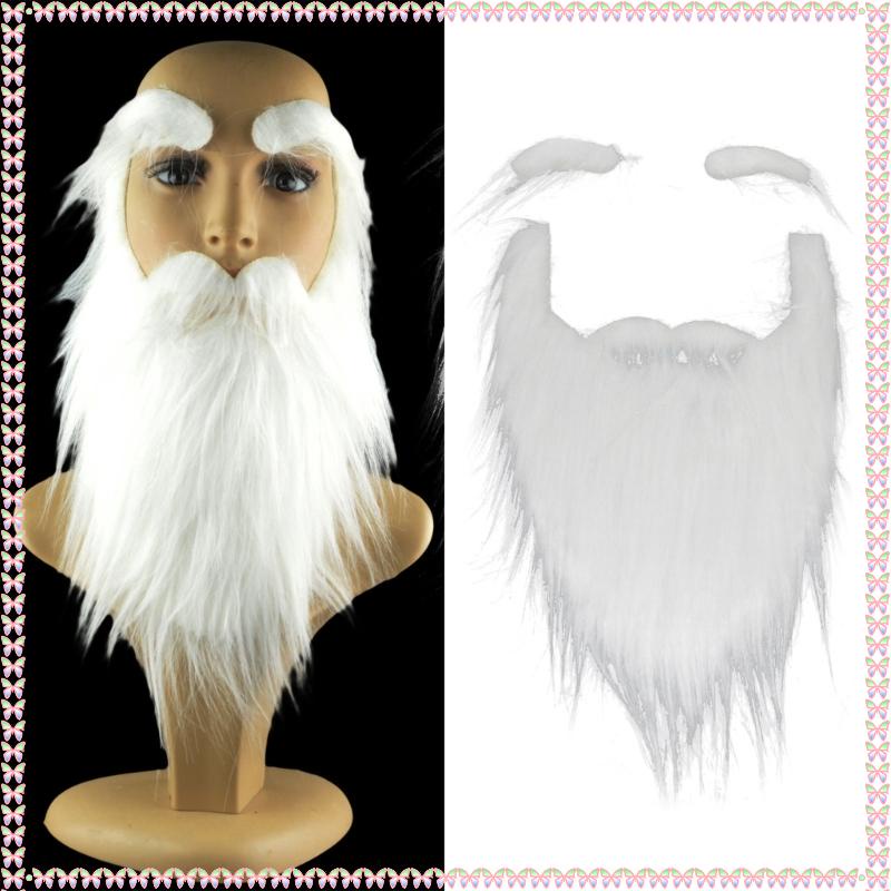 Time Funny Mustaches Costume Facial Hair Disguises Accessories Fake Beard Long Fluff Beards