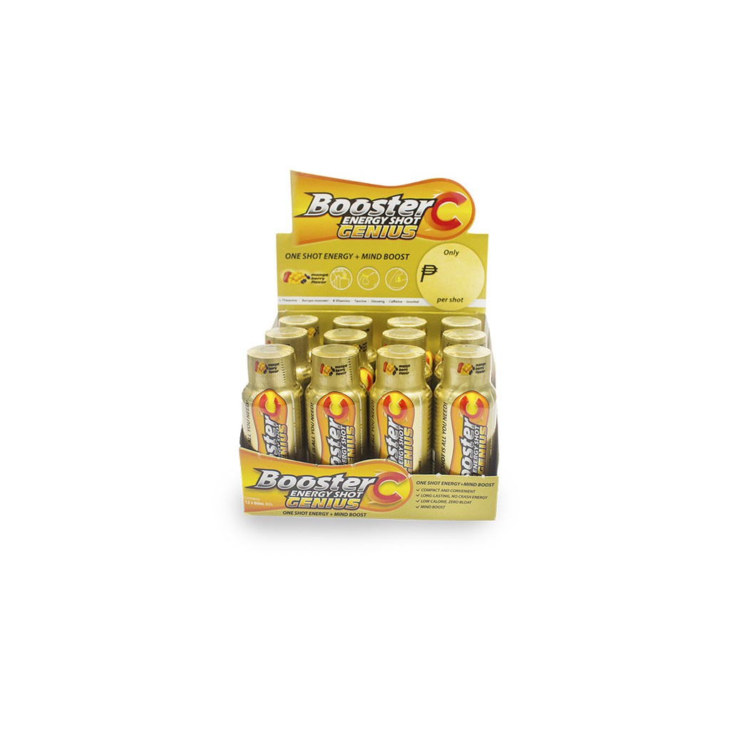BFI E Drugstore Booster C Energy Shot Genius Variant 60 mL set of 12 bottles Shopee Philippines