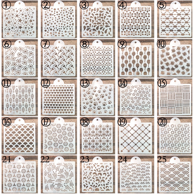 Drawing Template Painting Spray Pattern Hollow Template Cake Baking ...