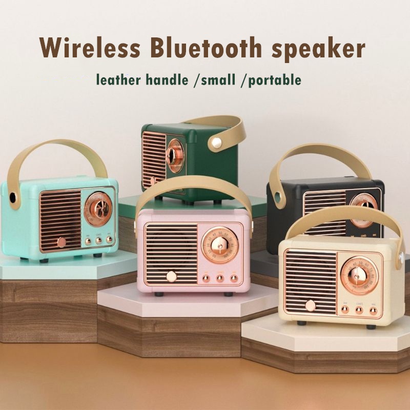 Creative retro Bluetooth speaker portable gift phone subwoofer ...