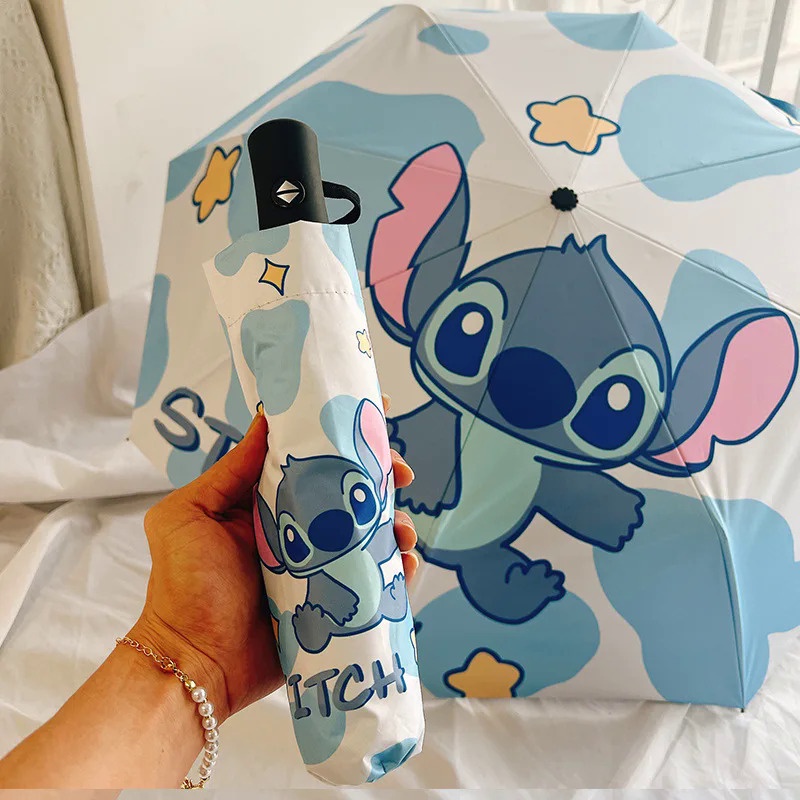 Disney Stitch Sunumbrella Cartoon Lilo & Stitch Umbrella UV Protection