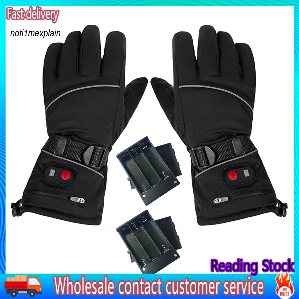 NM_ Electric Heating Gloves Touchscreen Heated Gloves Waterproof Heated ...