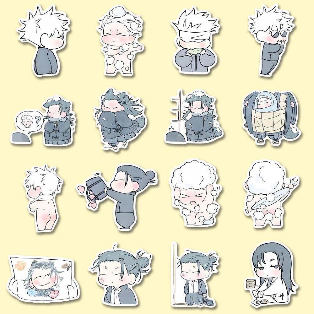 128 Q version Jujutsu Kaisen geto Gojo cute baby peripheral stickers ...