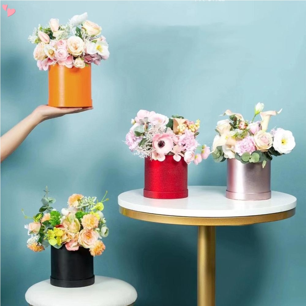 Round Box for Flower Packaging Luxury Paper Cardboard Boxes with Lids ...