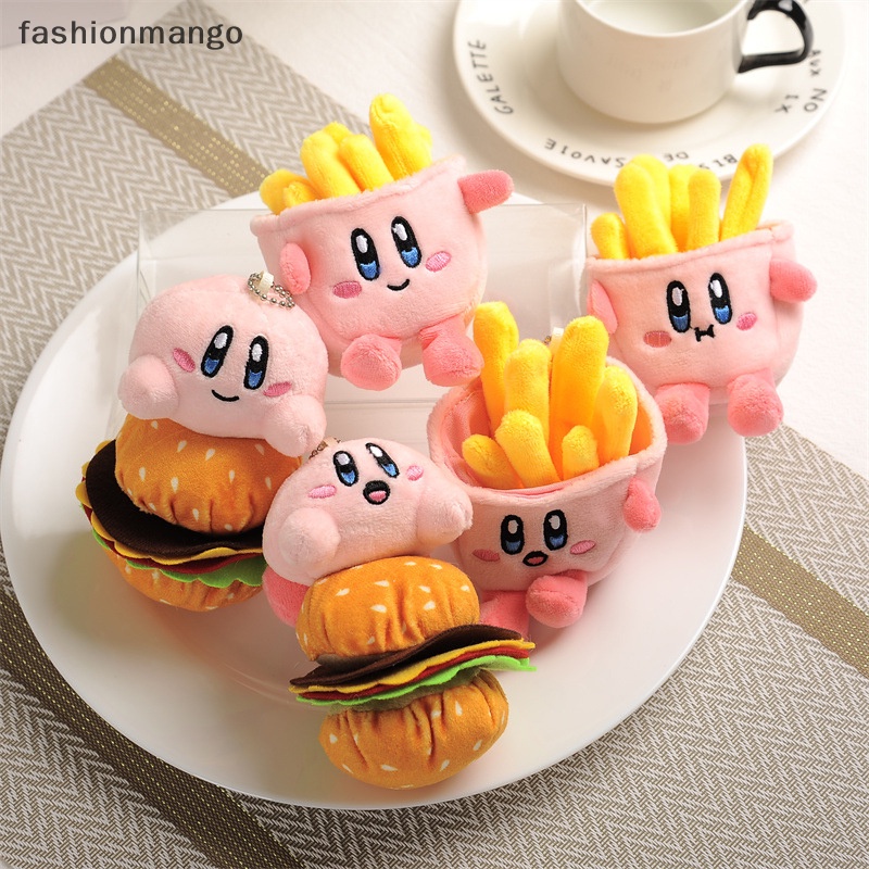 FMPH Bless Kirby Keychain 10cm French Fries Burger Kawaii Anime Smile ...