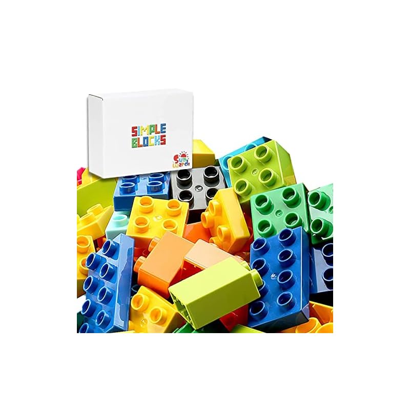 The basic blocks of the large set are highcost Duplo Classic Blocks