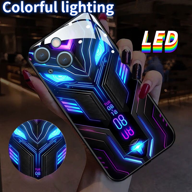 LED Super Armor colorful flash Voice Controlled phone case for Iphone ...