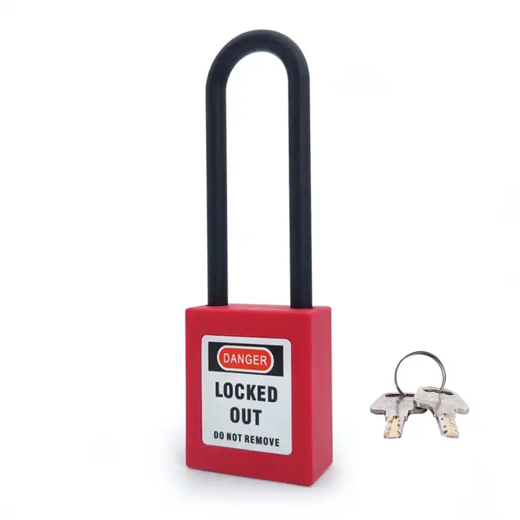 Heavy Duty 76MM Industrial Safety Padlock Long Insulated Beam Lockout ...