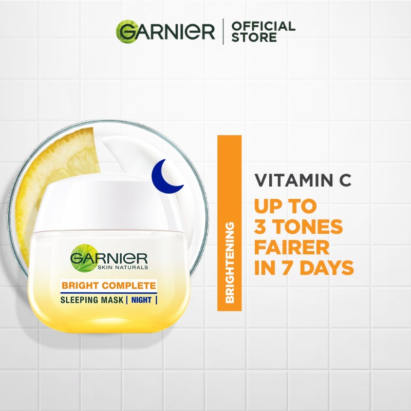 Garnier Bright Complete Brightening Night Cream Yoghurt Sleeping Mask