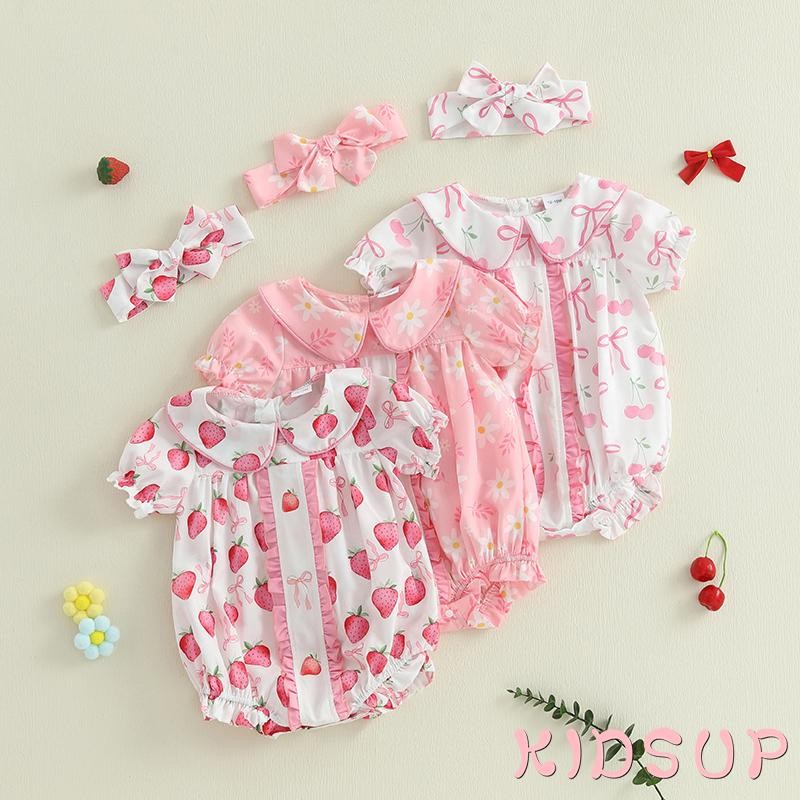 Baby Girl 'In My Lil Sis Era' Outfit Set - Summer Romper With Headband