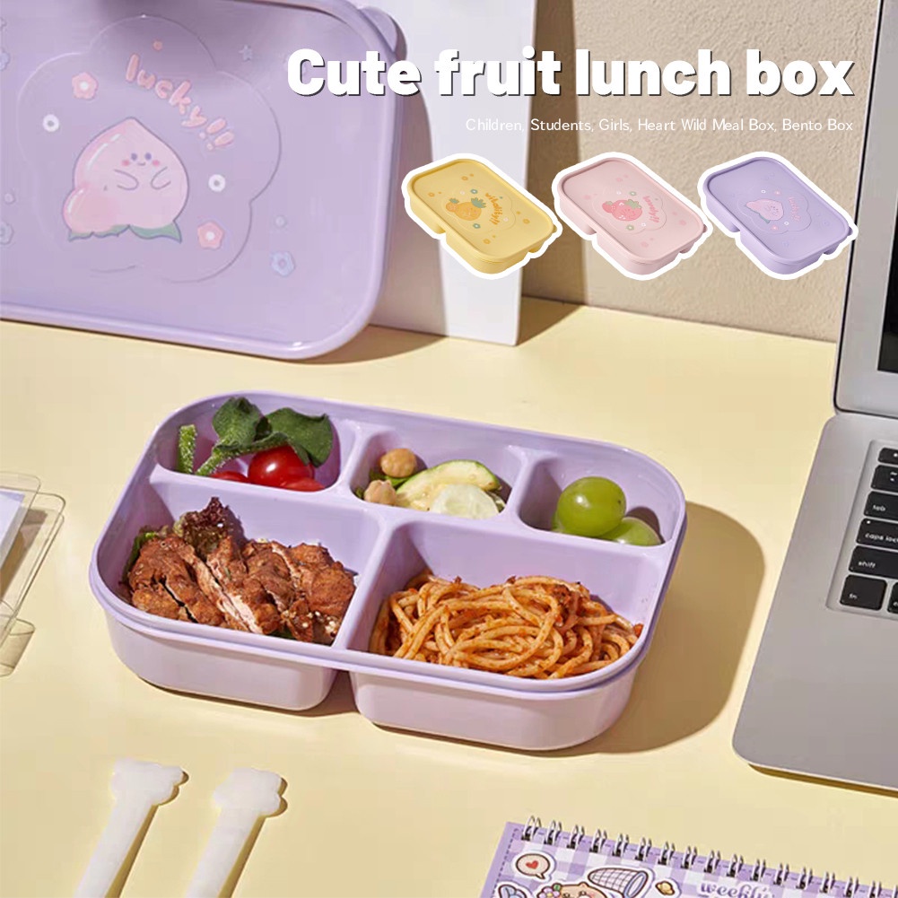 Lunch Box For Kids Girls With Compartments Bento Lunchbox Leakproof