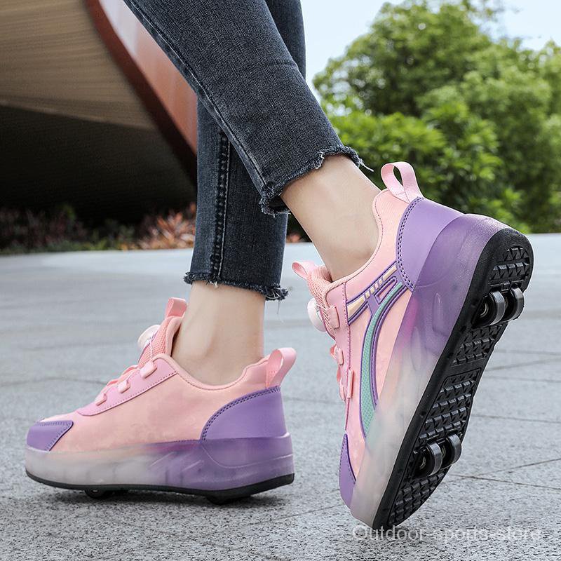 Fourwheeled roller shoes children's adult outdoor sports roller skates