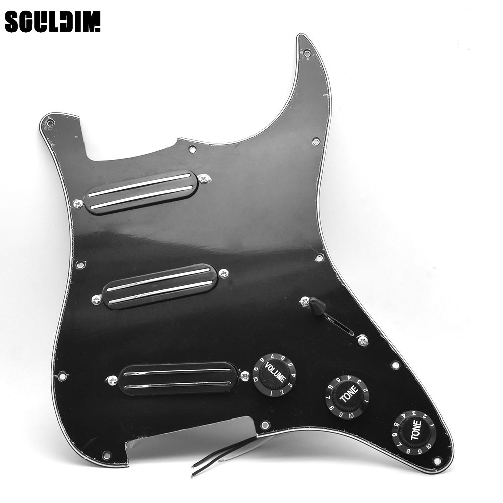 11-Hole SSS Prewired Guitar Pickguard ST Ceramic Magnet Hot Rails ...