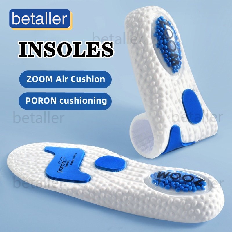 Air Cushion Insole Shock Absorption Sport Shoe Pad High Elastic Insert Boost Zoom Rebound PORON Soft Shopee Philippines