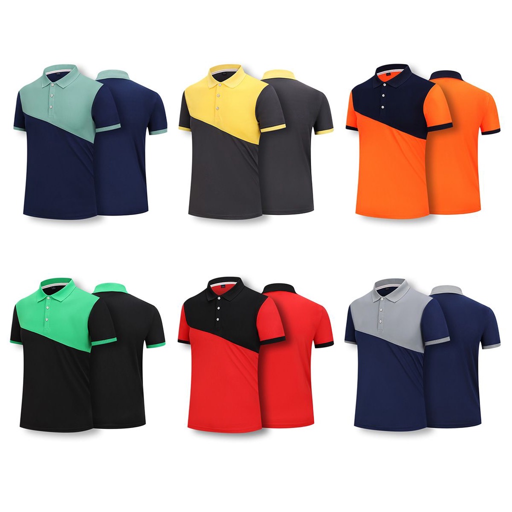 Polo Shirt Men's QuickDrying Lapel ShortSleeved Summer Polyester