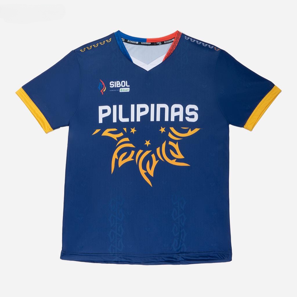 Pilipinas Shirt Cotton SIBOL Blue Jersey 2023 Sports Team Jersey New