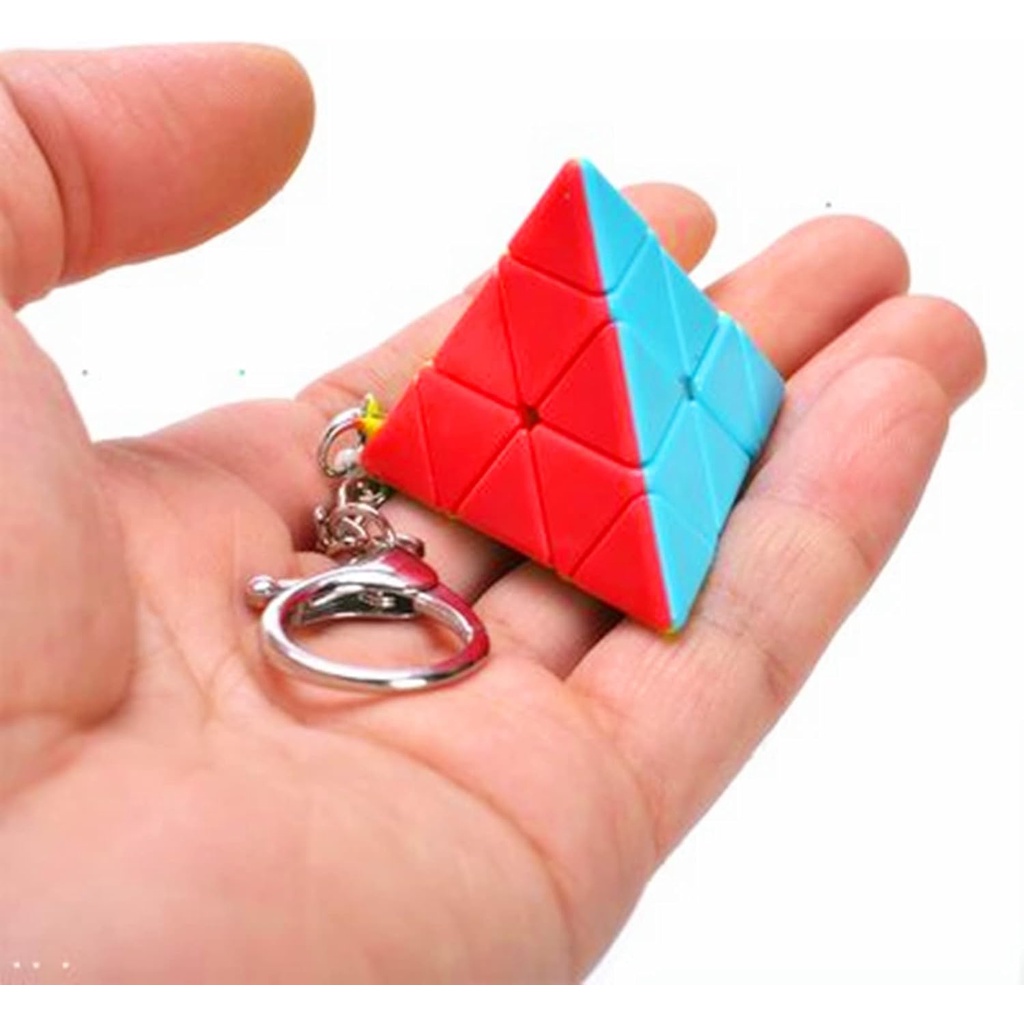 Qiyi Cube Mini Pyraminx Magic Cube Keychain stickerless Puzzle | Shopee ...