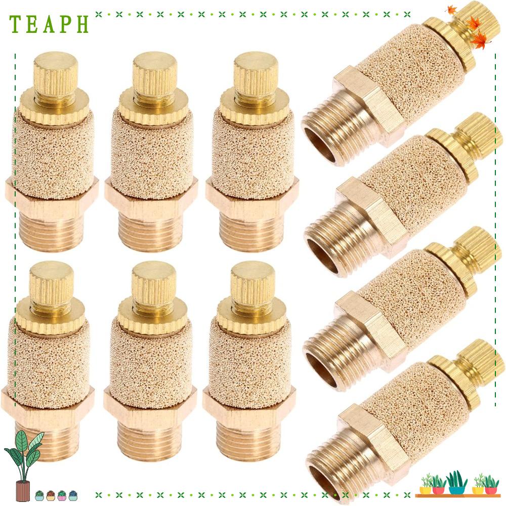 TEAPH 10PCS Air Pneumatic Mufflers, BSL02 1/4" NPT Pneumatic Solenoid