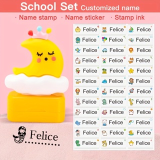 Custom Name Seals Stamp for Baby Teachers Kids Children's Clothing