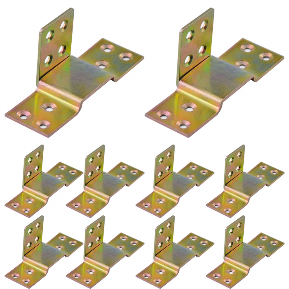 Strong and Reliable Bed Rail Fastener Brackets, Color Zinc, Pack of 10 ...