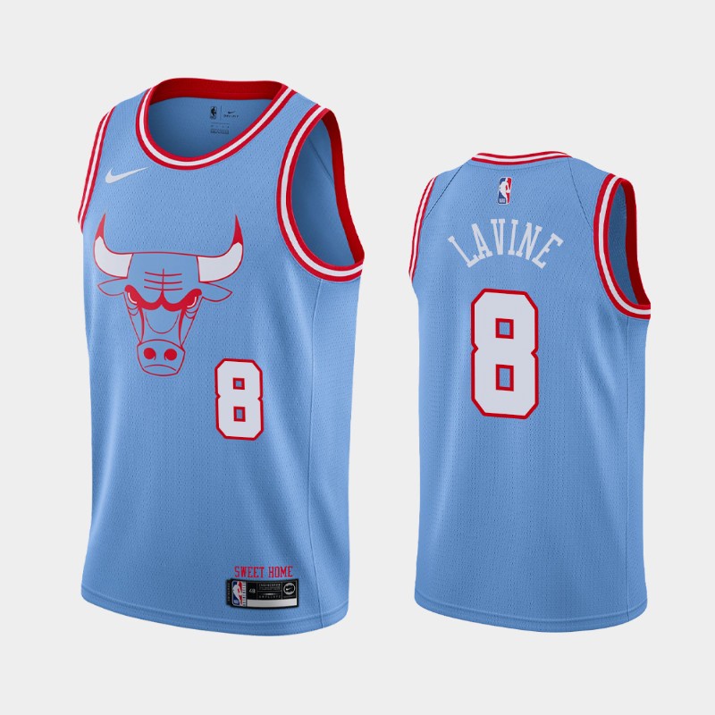 2019-20 Men's New Original NBA Chicago Bulls #8 Zach LaVine City ...