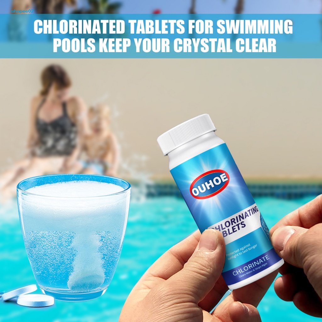 fgDijon Powder Chlorine Tabs Swimming Pool Stain Cleaning Effervescent