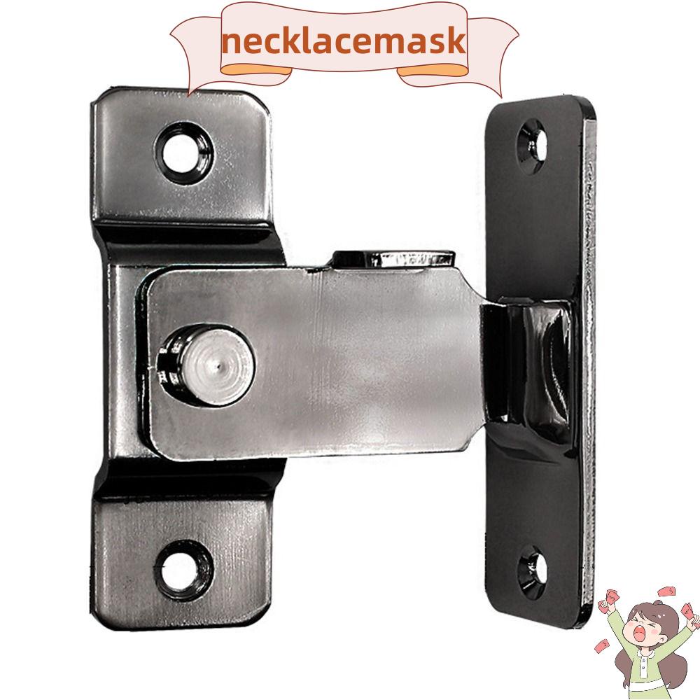 NLM Privacy Door Lock, Black Stainless Steel Sliding Barn Door Latch