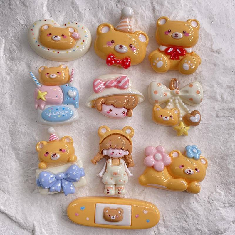 Soft Girl Little Bear Girl Set Jibbitz Crocs Charm DIY Cute Crocs
